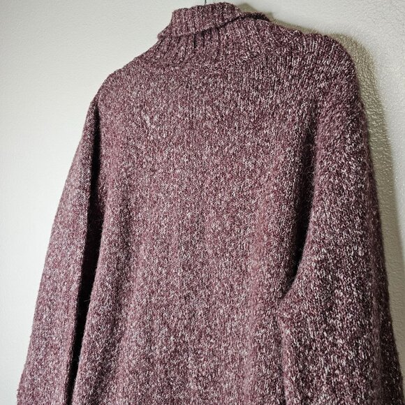 Caslon Size 3x Burgundy Alpaca Blend Knit Cardigan Button Up Sweater - Picture 7 of 7